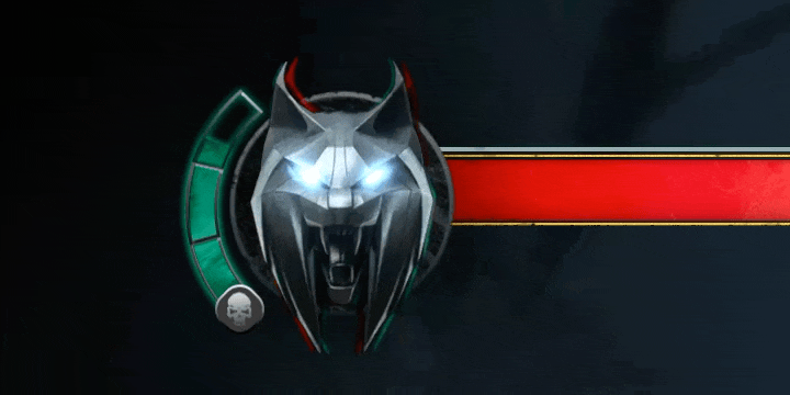 Animated Witcher medallion concept — reacts to threat proximity